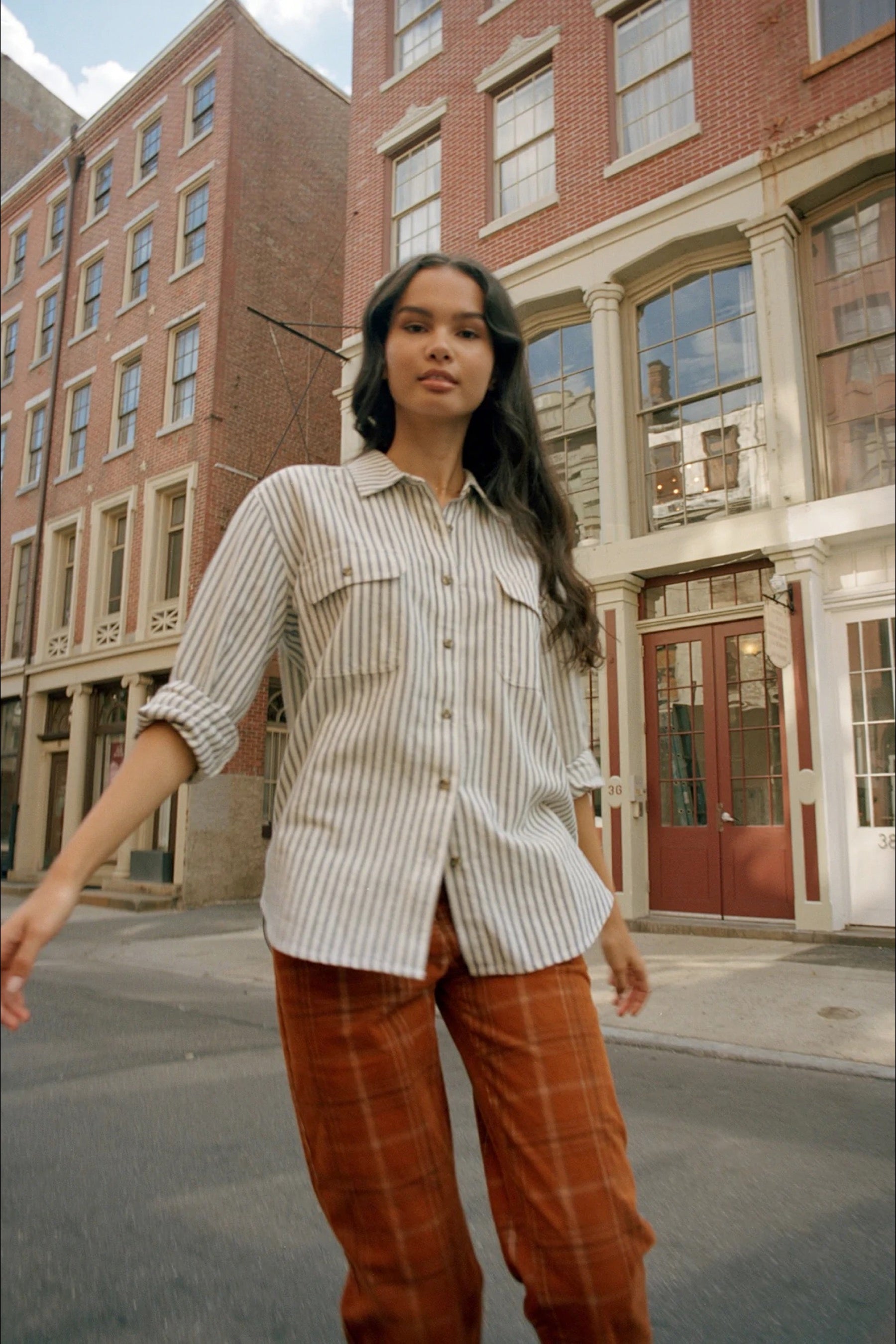 Dove Stripe Bowery Flannel