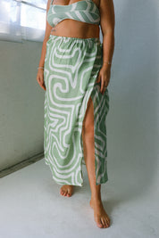 Moss Stroke Wrap Skirt