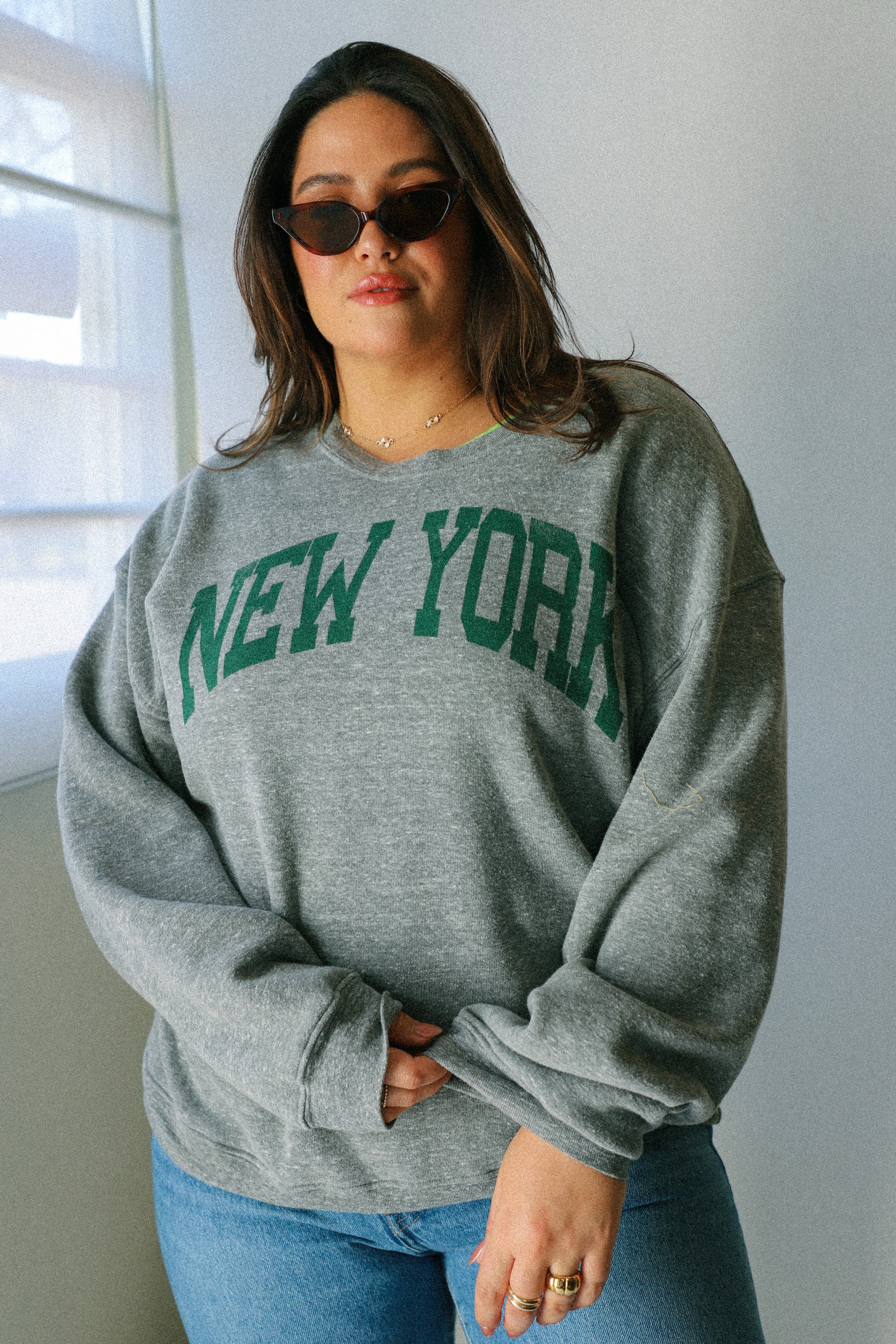 Heather Grey New York BF Crew