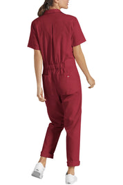 Short Sleeve Coveralls - Red