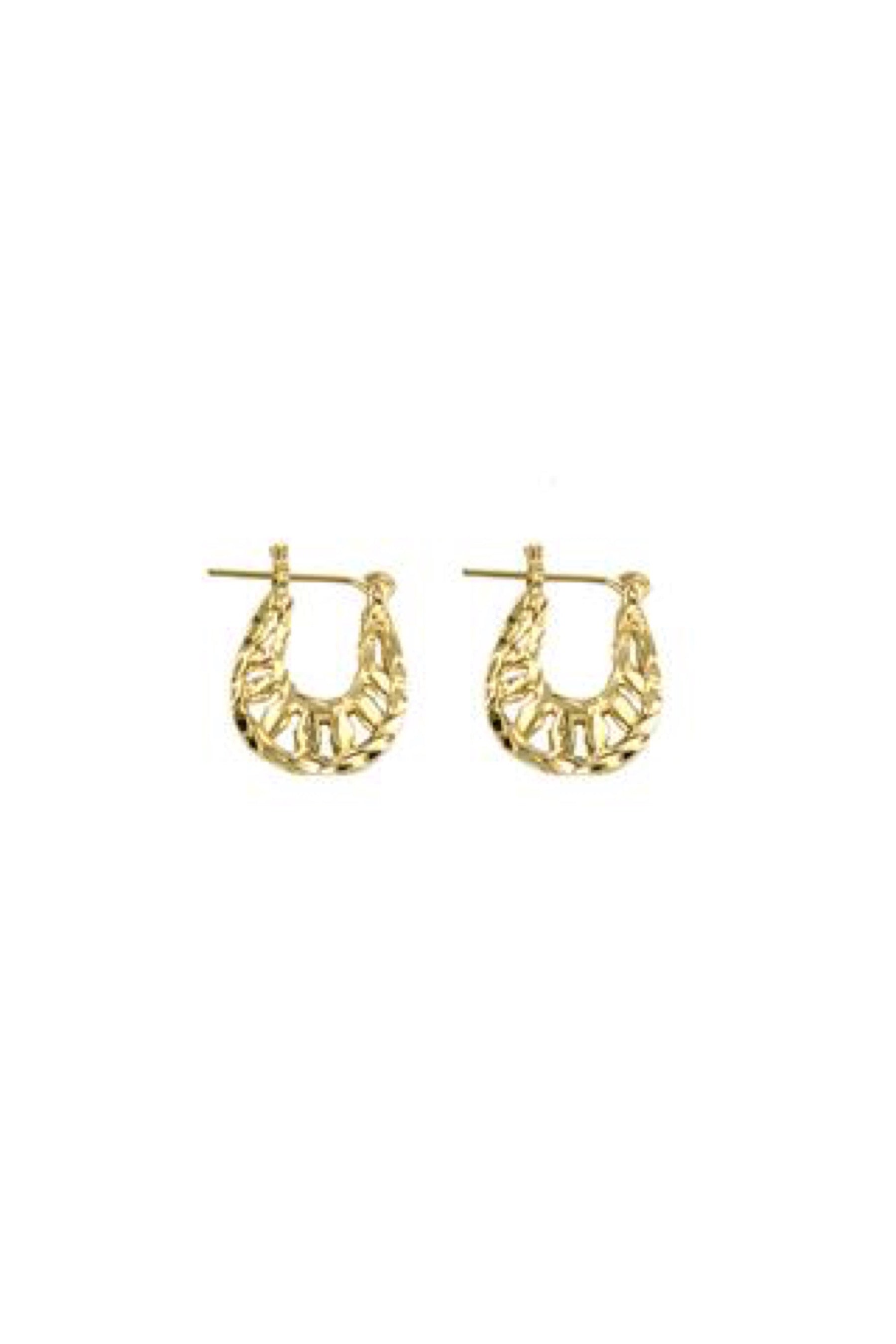 Gold Croissant Hoops