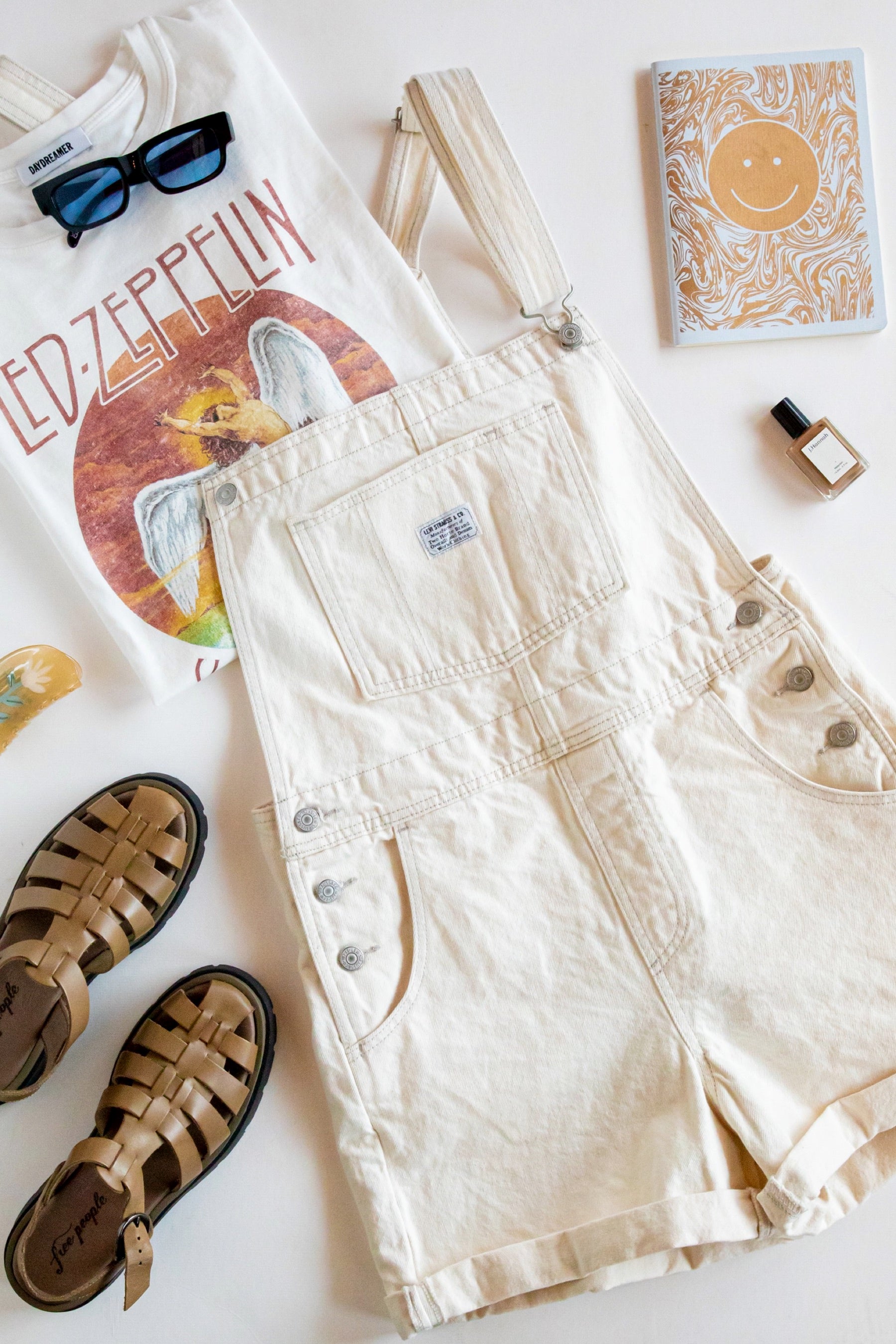 Easy Ecru Vintage Shortalls