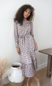 Plum Bliss Ruffled Midi Dress