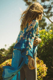 Blue Floral Georgia Robe