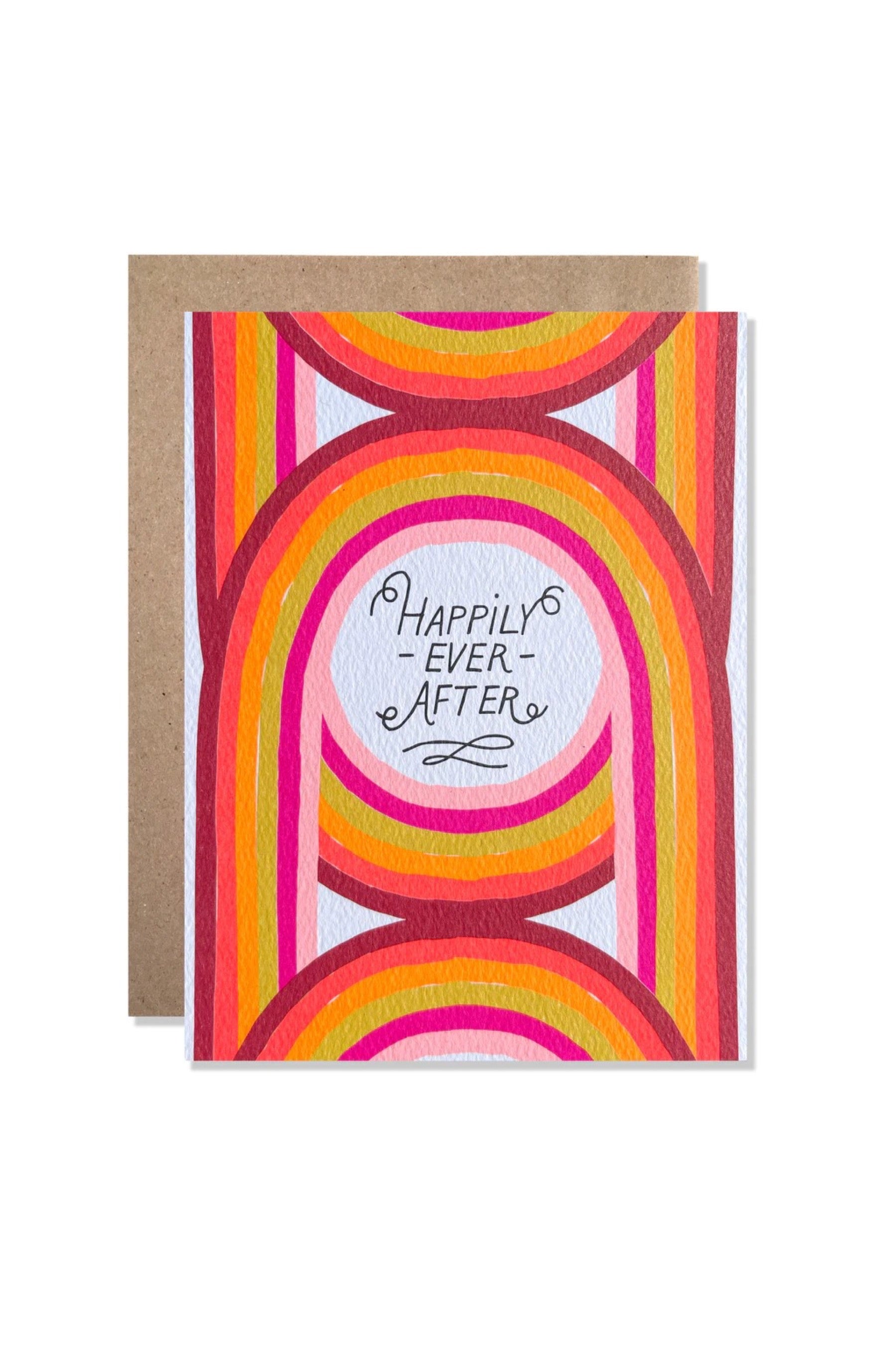 Happily Ever After Neon Arches Card