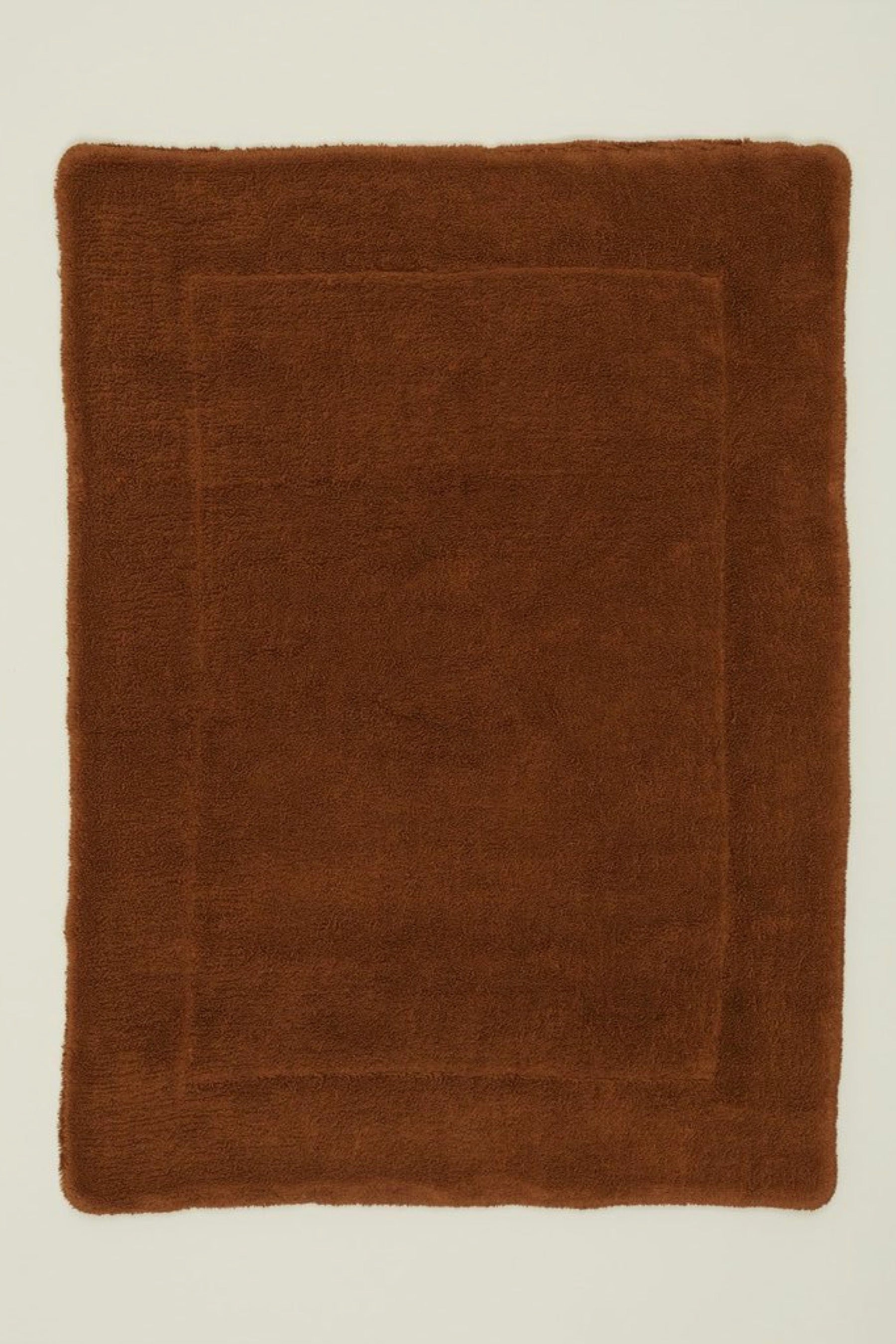 Terracotta Simple Terry Bath Mat