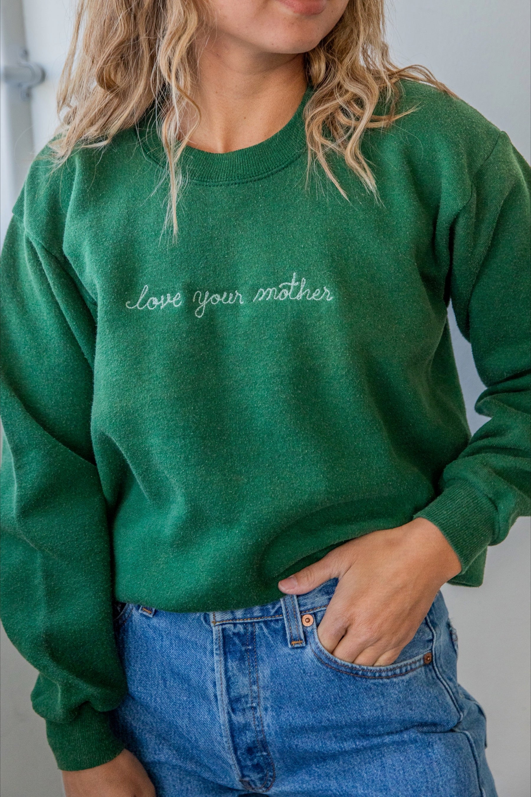 Ceremony Chainstitch X Prism Spruce Love Your Mother Sweatshirt