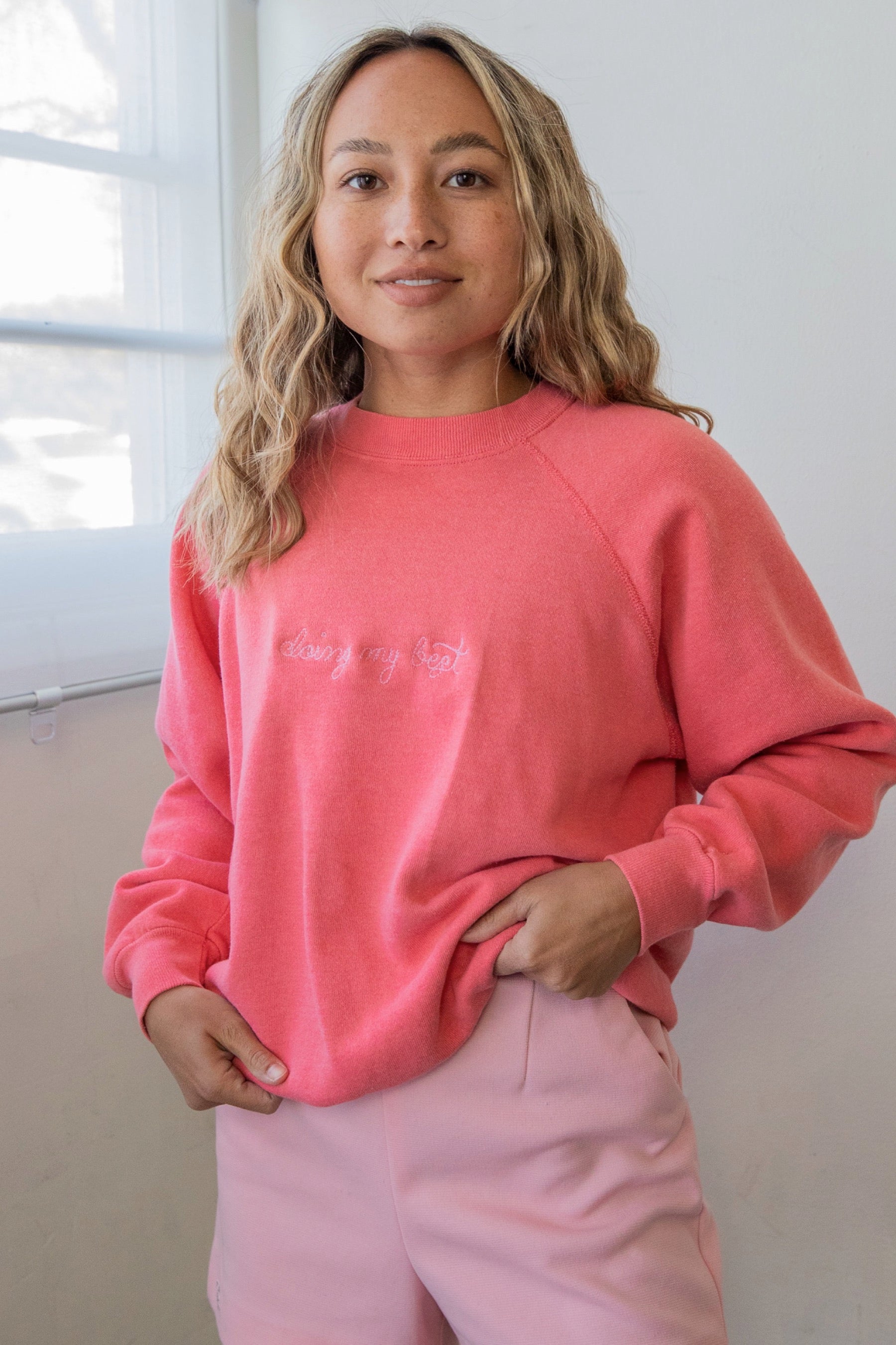 Ceremony Chainstitch X Prism Coral Doing My Best Sweatshirt
