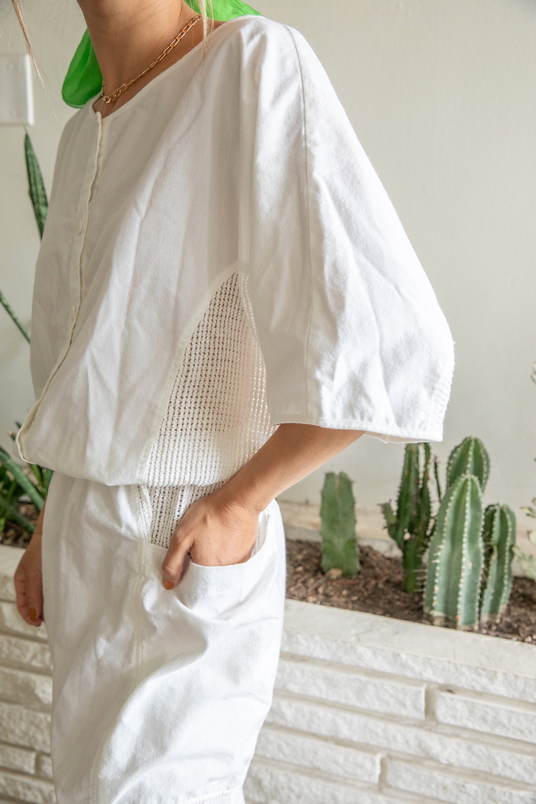 White Action Scene Coveralls