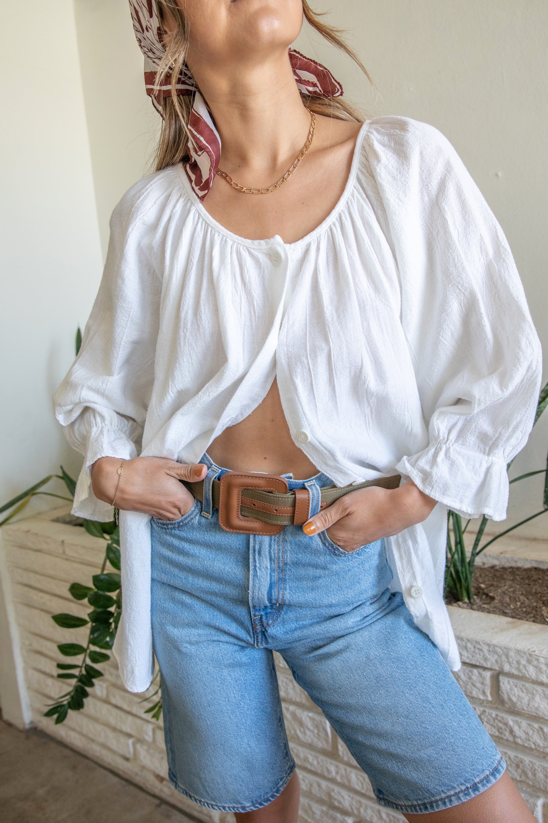White Capistrano Button Down