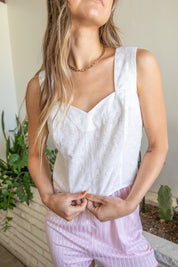 Handmade Eyelet Crop Tank
