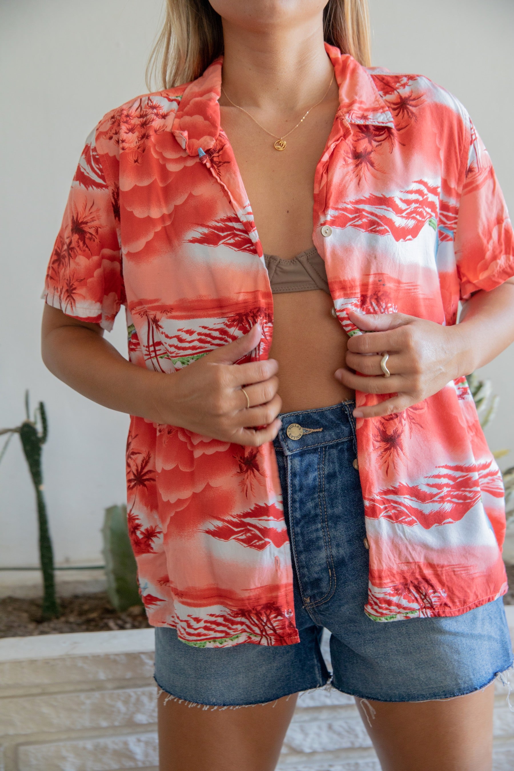 Red Gloria Tropical Blouse