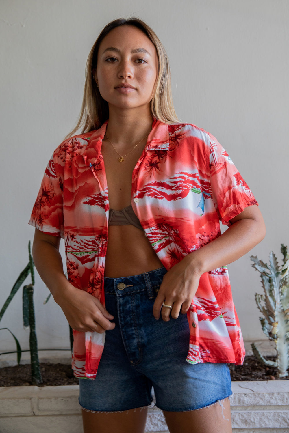 Red Gloria Tropical Blouse