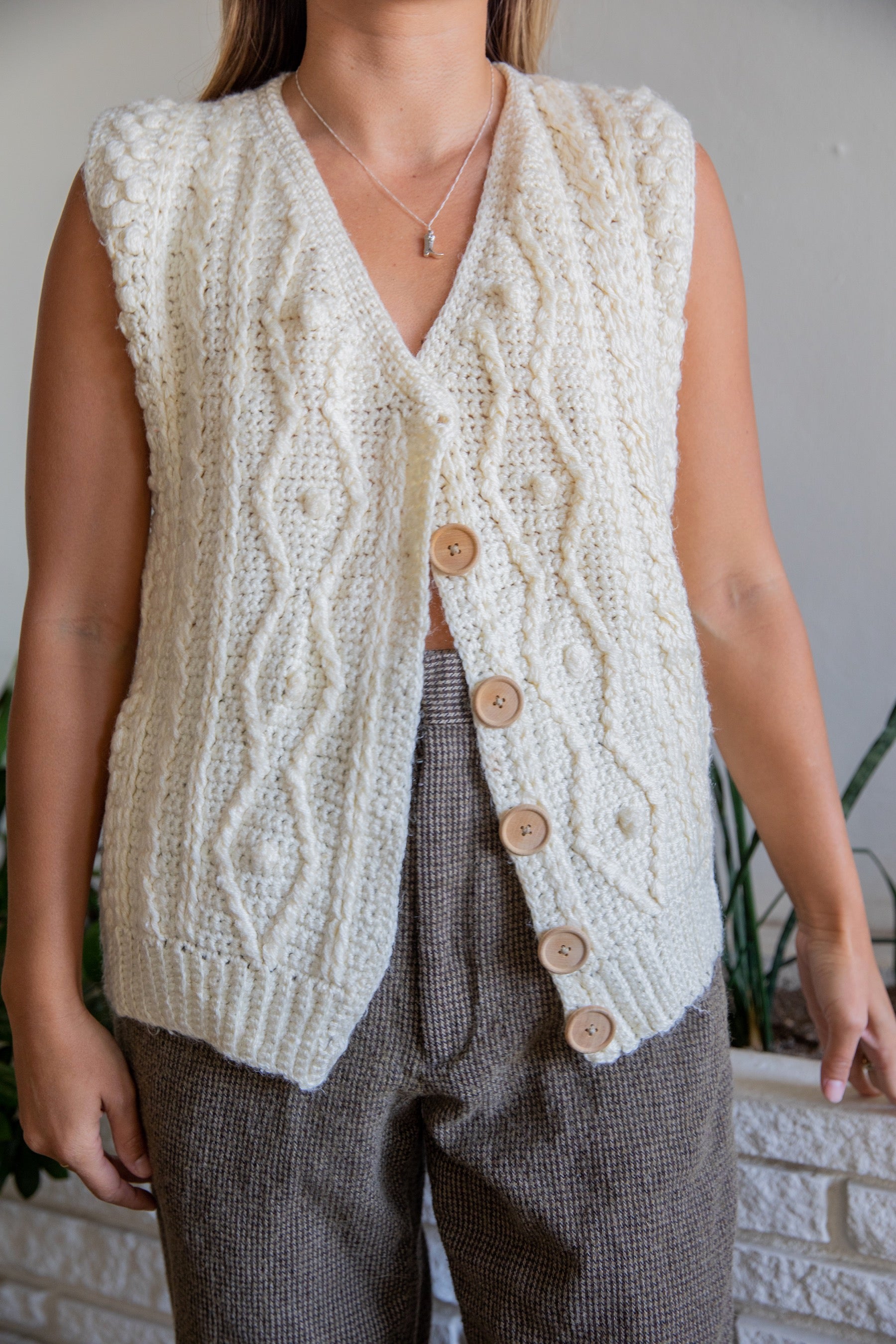 Creme Sweater Vest