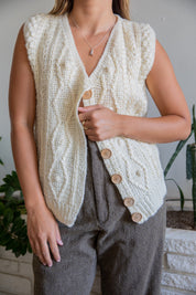 Creme Sweater Vest