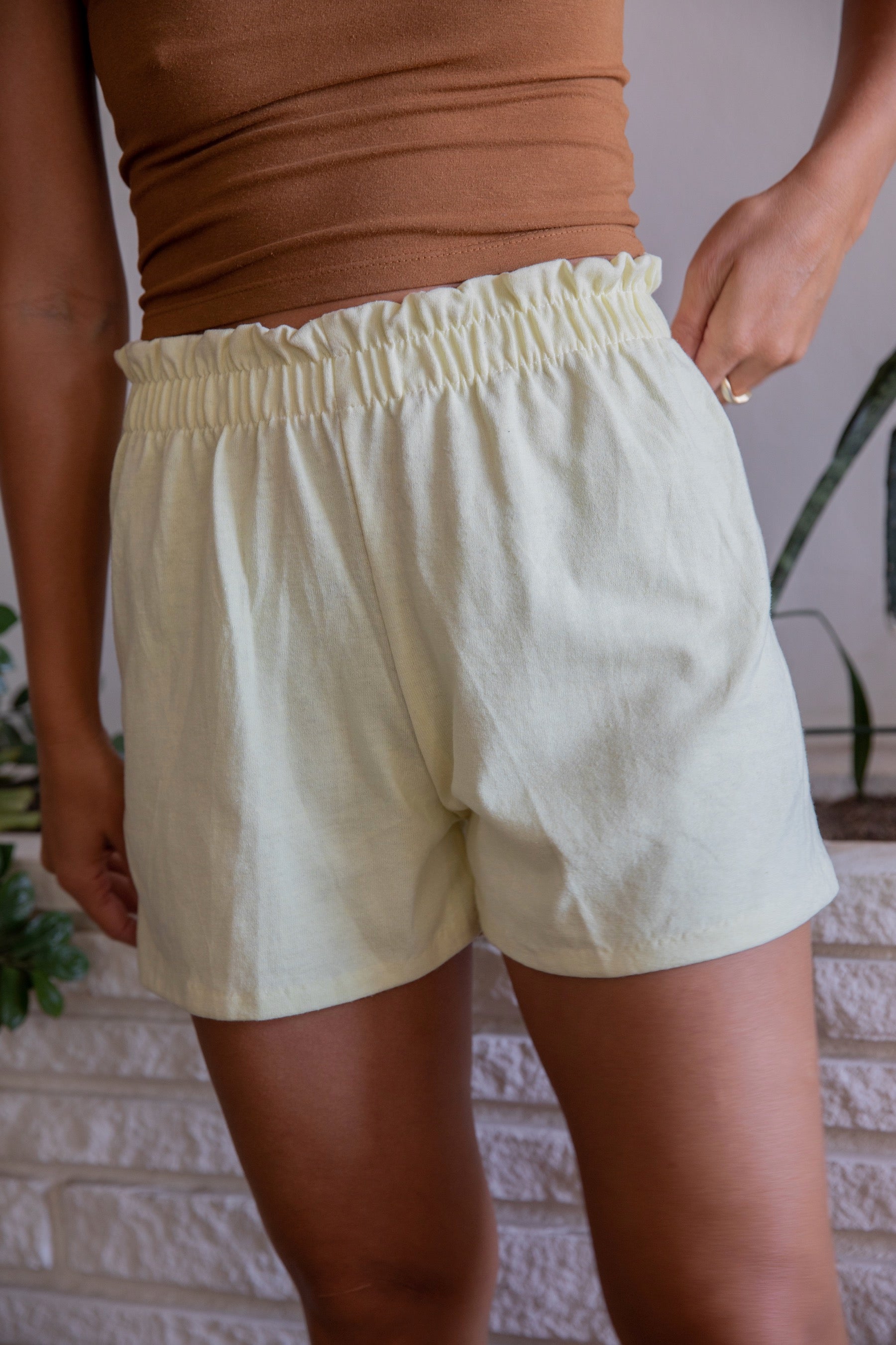 Pastel Yellow Short