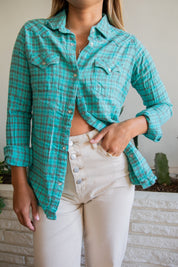 Wrangler Turquoise Flannel