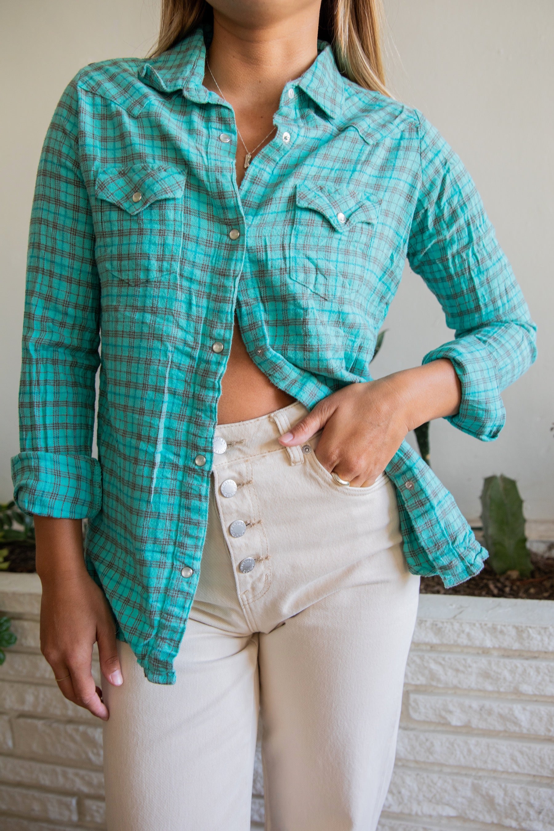 Wrangler Turquoise Flannel