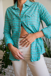 Wrangler Turquoise Flannel