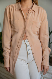 J Crew Silk Button Down