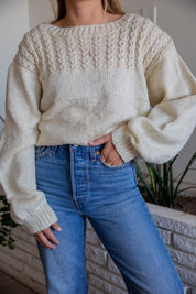 Creme Handknit Pullover