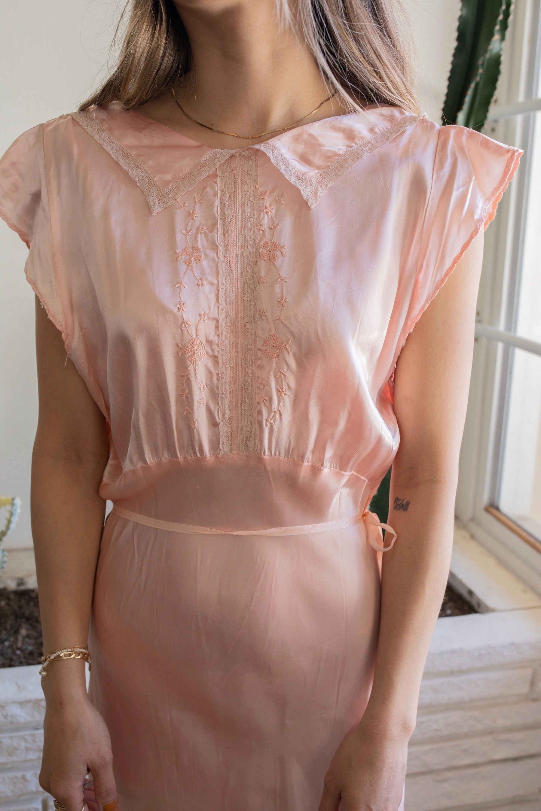 Pink Silk Gown