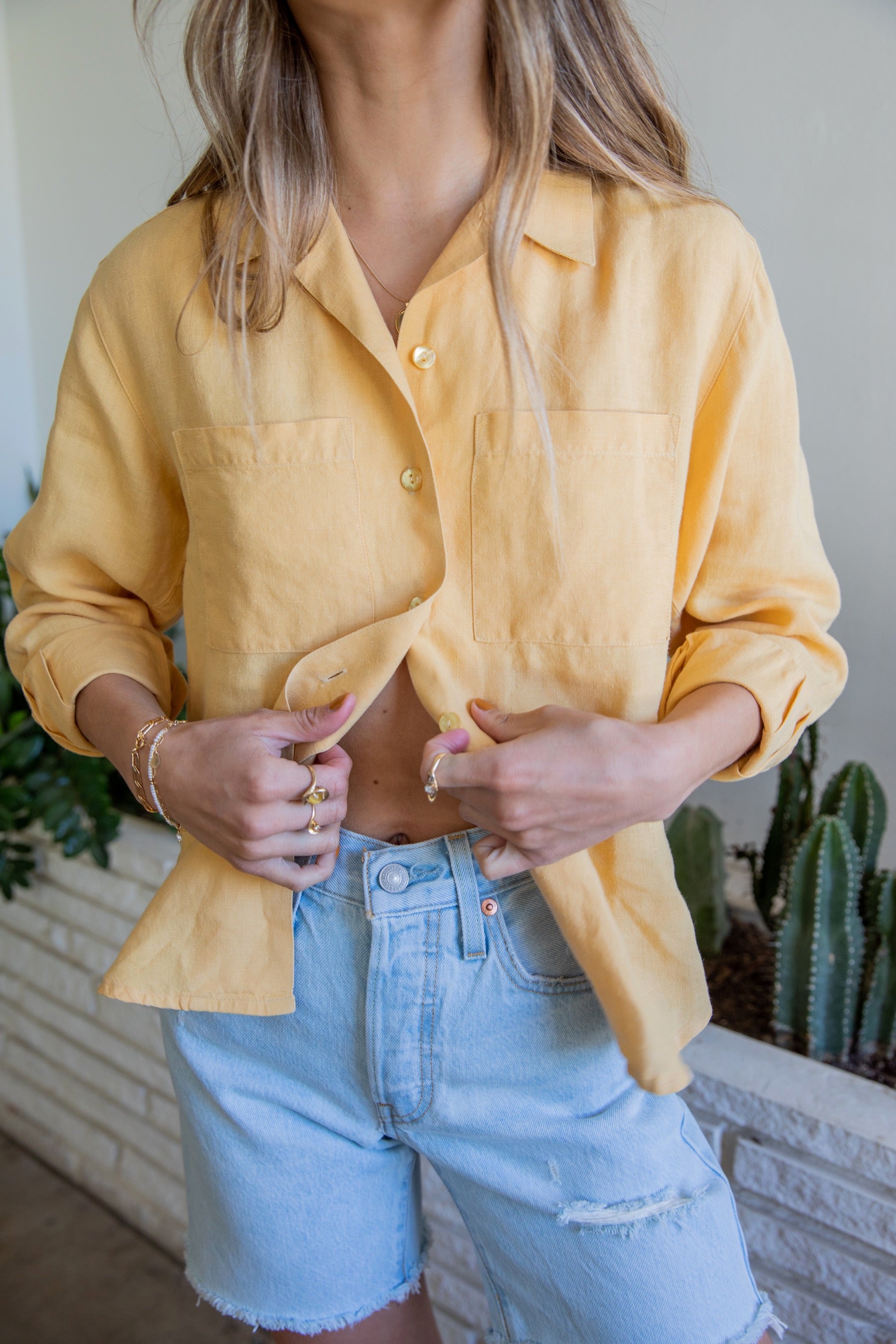 Irish Linen Button Up