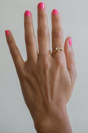 14k Modernist Diamond Ring