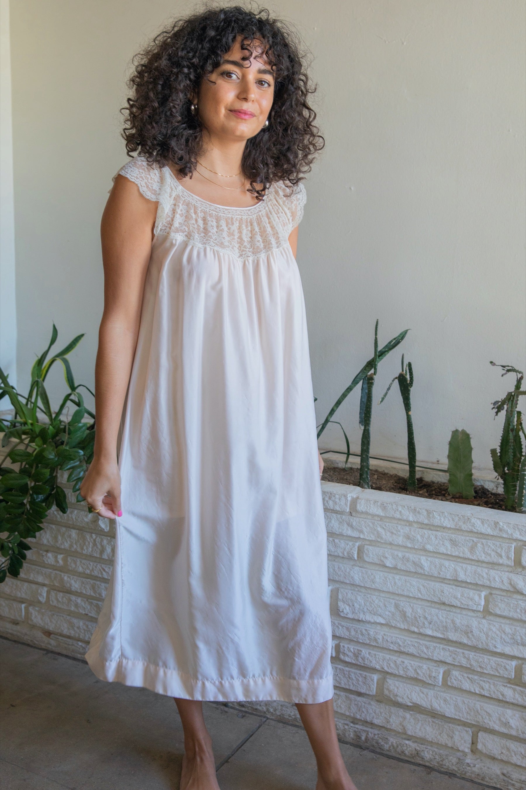 Soft Pink Lace Nightie
