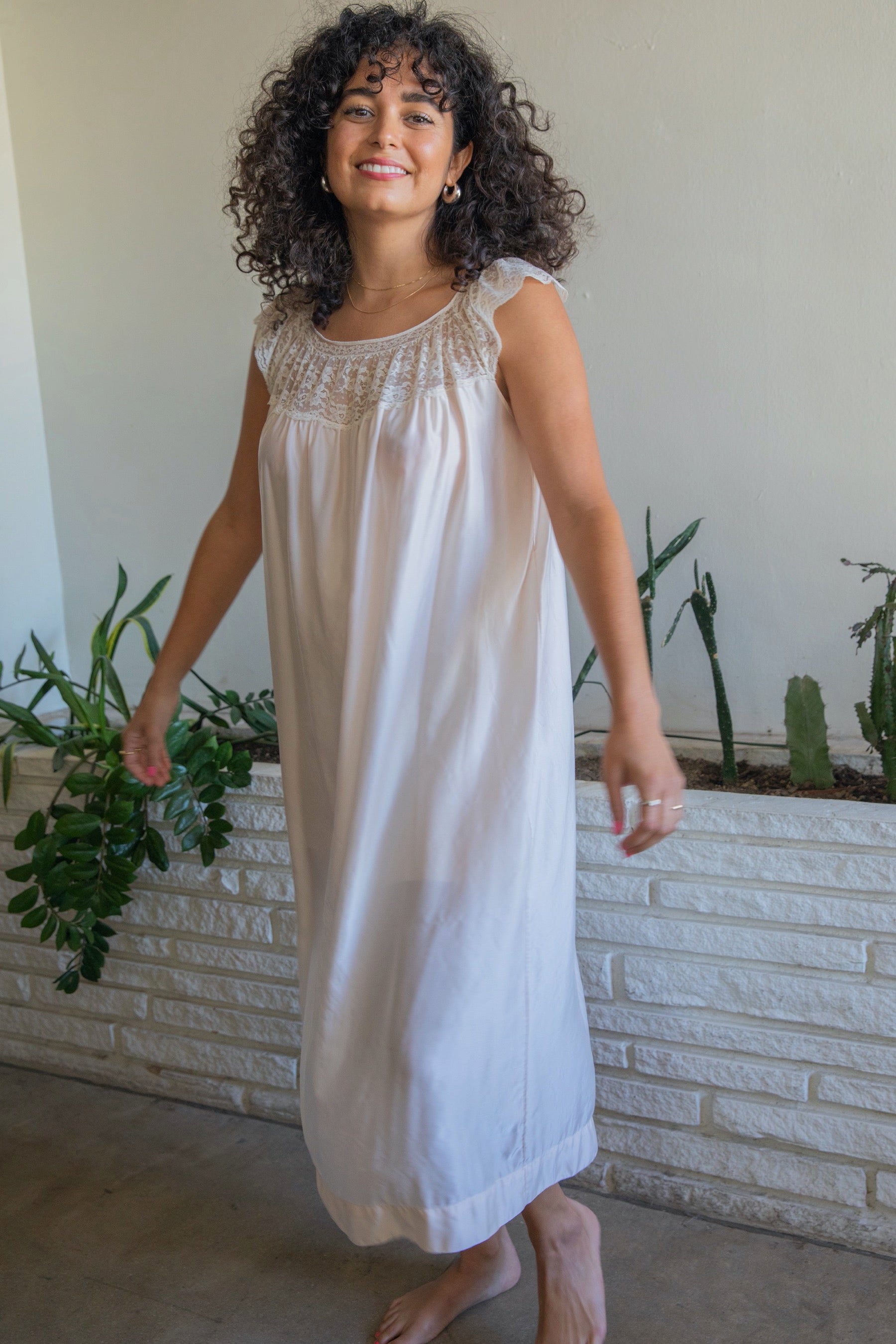 Soft Pink Lace Nightie