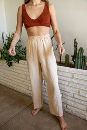 Nude Linen Pants