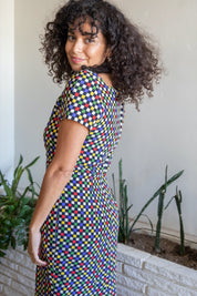 Silk Checkered Ann Taylor Dress