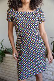 Silk Checkered Ann Taylor Dress