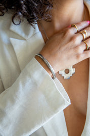 Sterling Silver Stamped Cuff