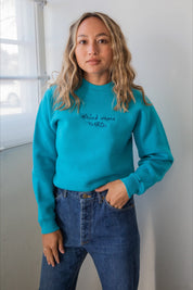 Ceremony Chainstitch X Prism Aqua Drink More Water Sweatshirt