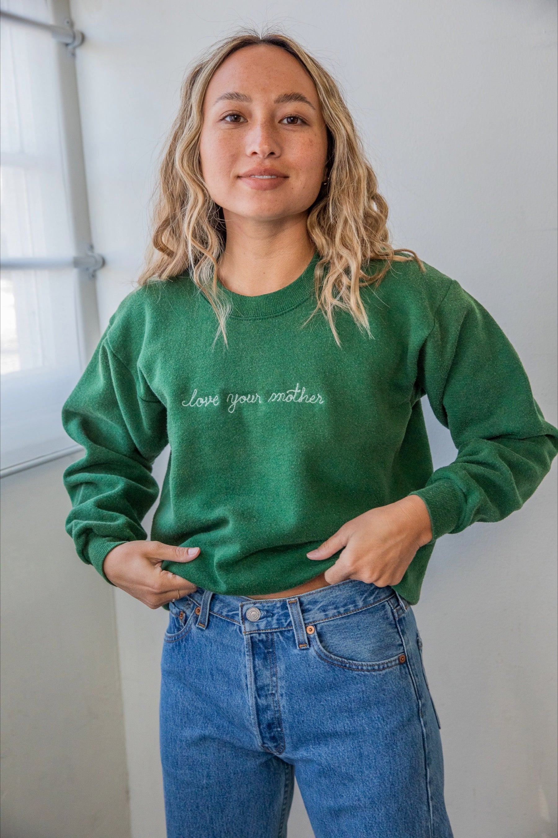Ceremony Chainstitch X Prism Spruce Love Your Mother Sweatshirt