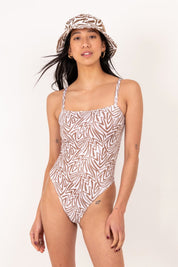 Brown Boogie Wave Vacation One Piece