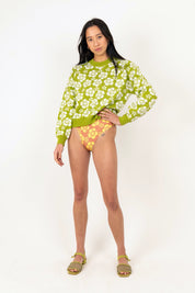 Olive Happy Hawaii Knit Jumper