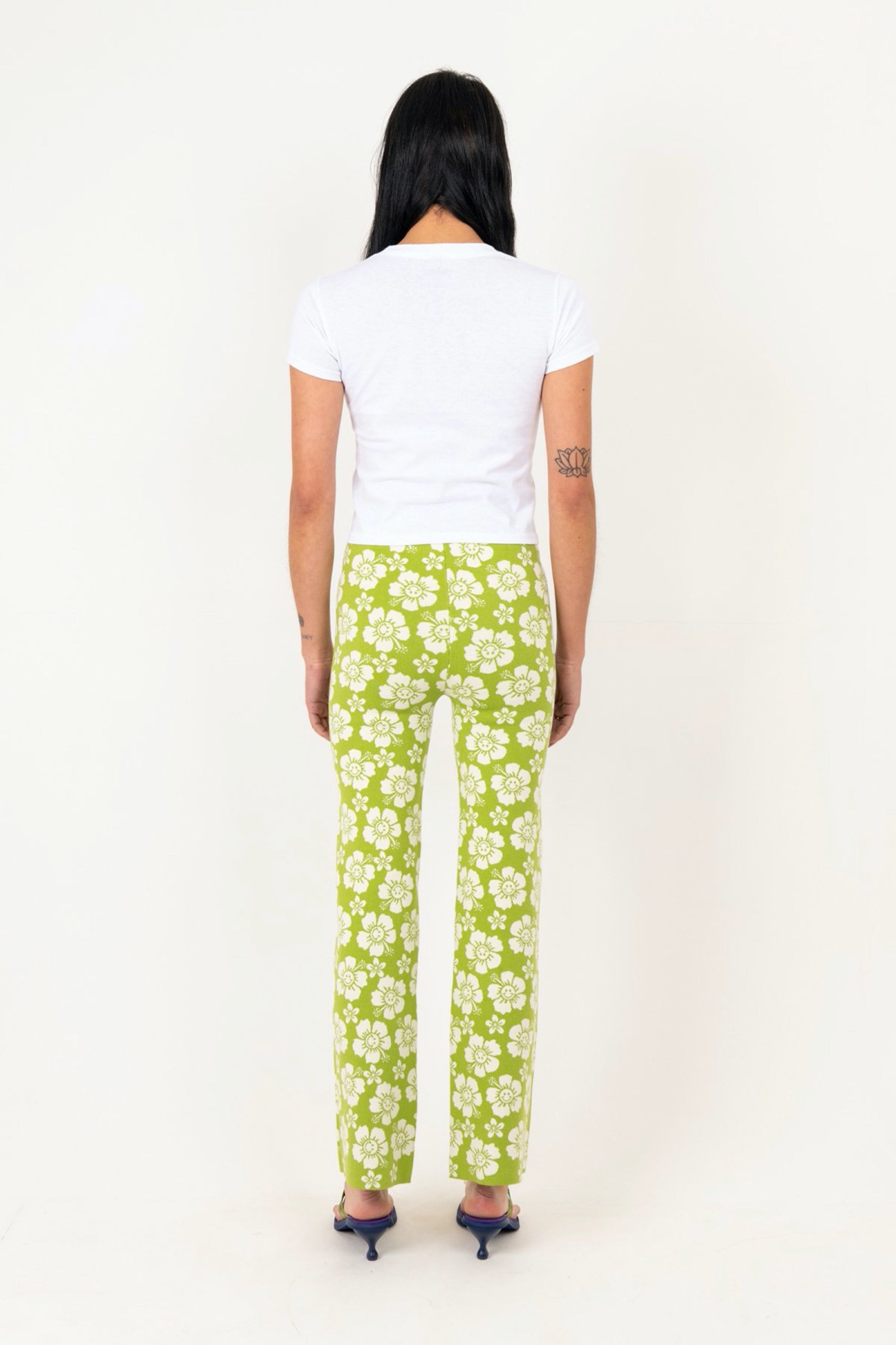 Olive Happy Hawaii Knit Pant