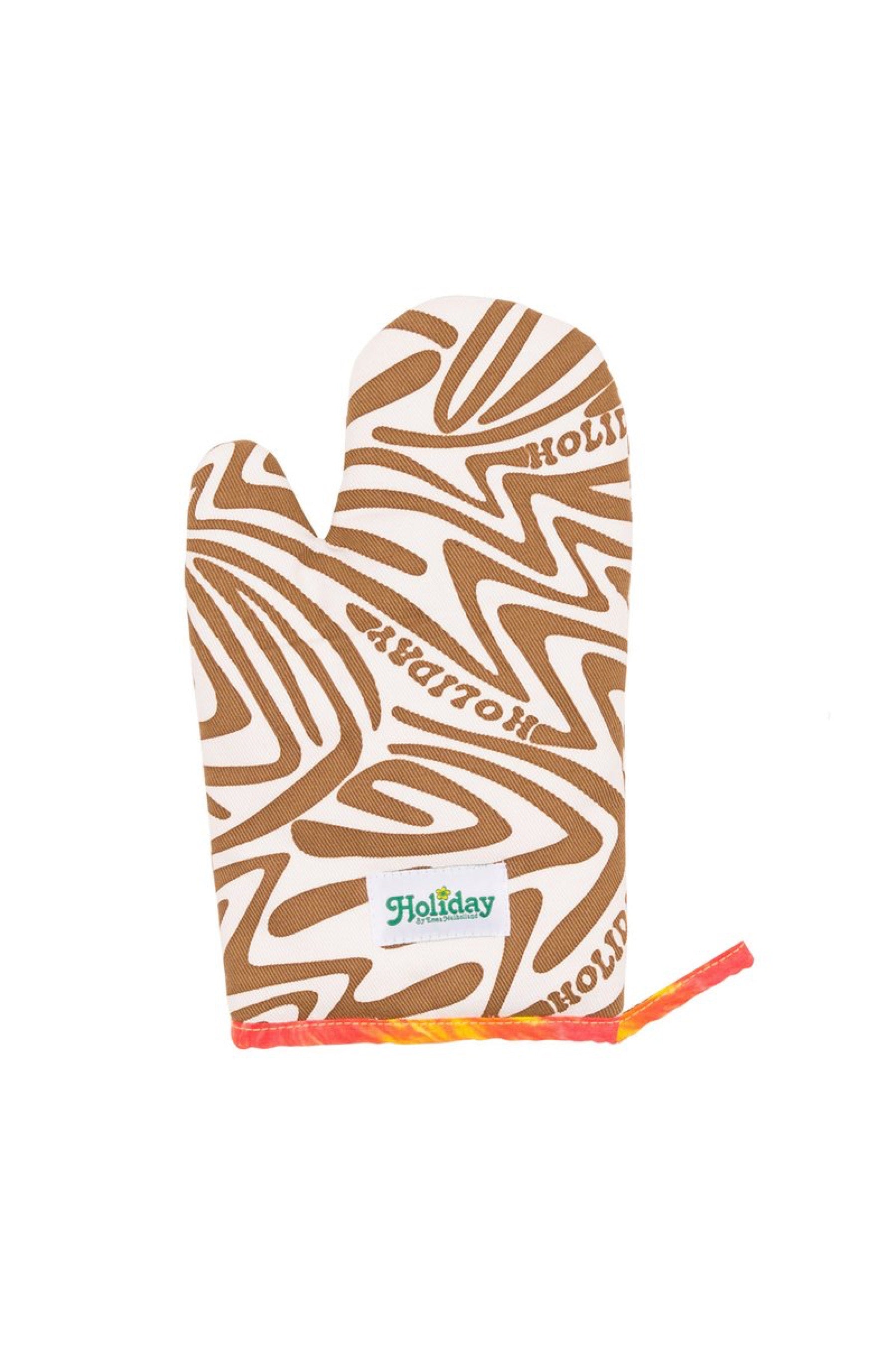 Brown Boogie Wave Oven Mitt