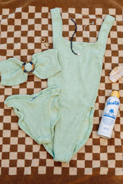 Sage Square Neck One Piece