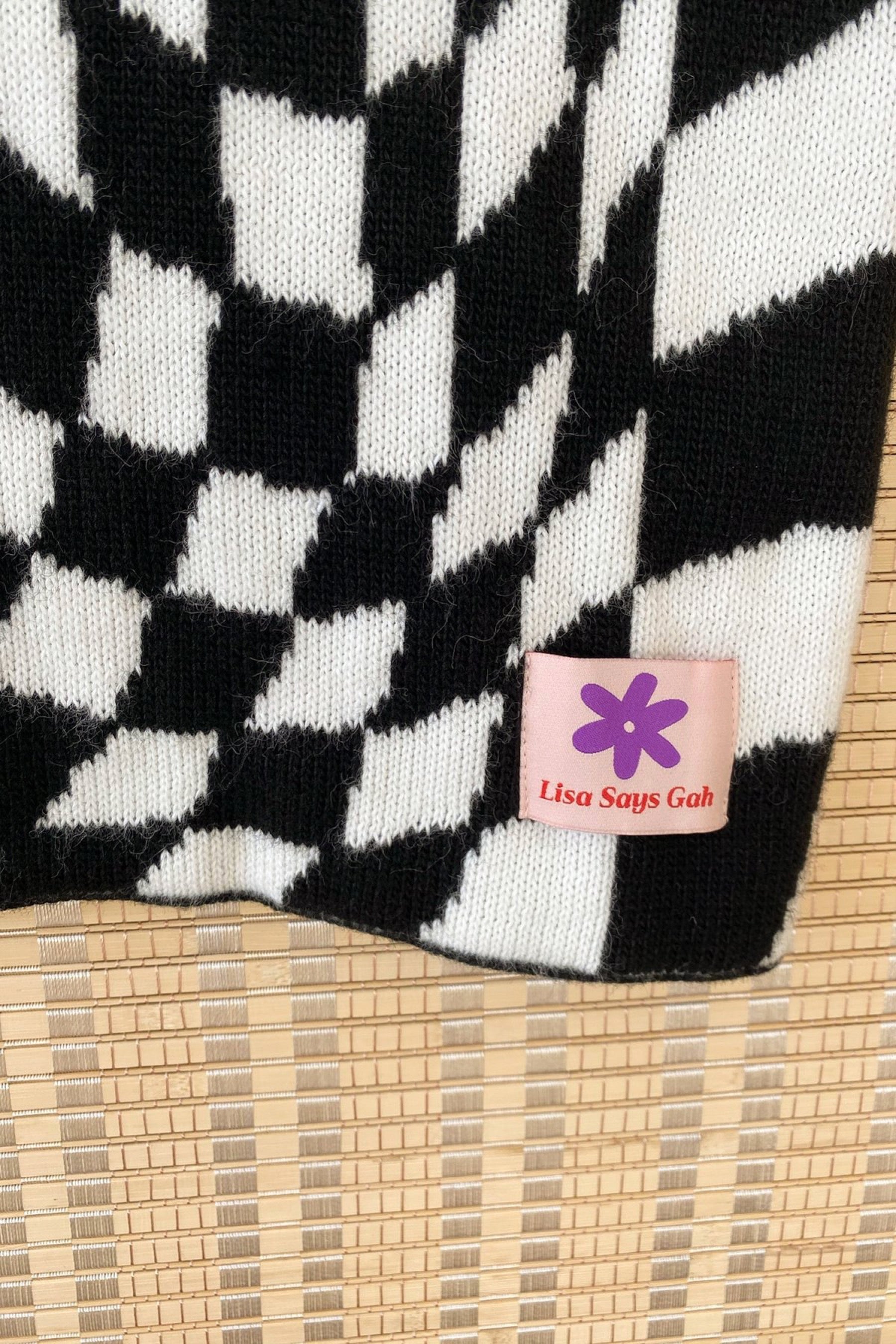 Black Warp Check Heidi Throw