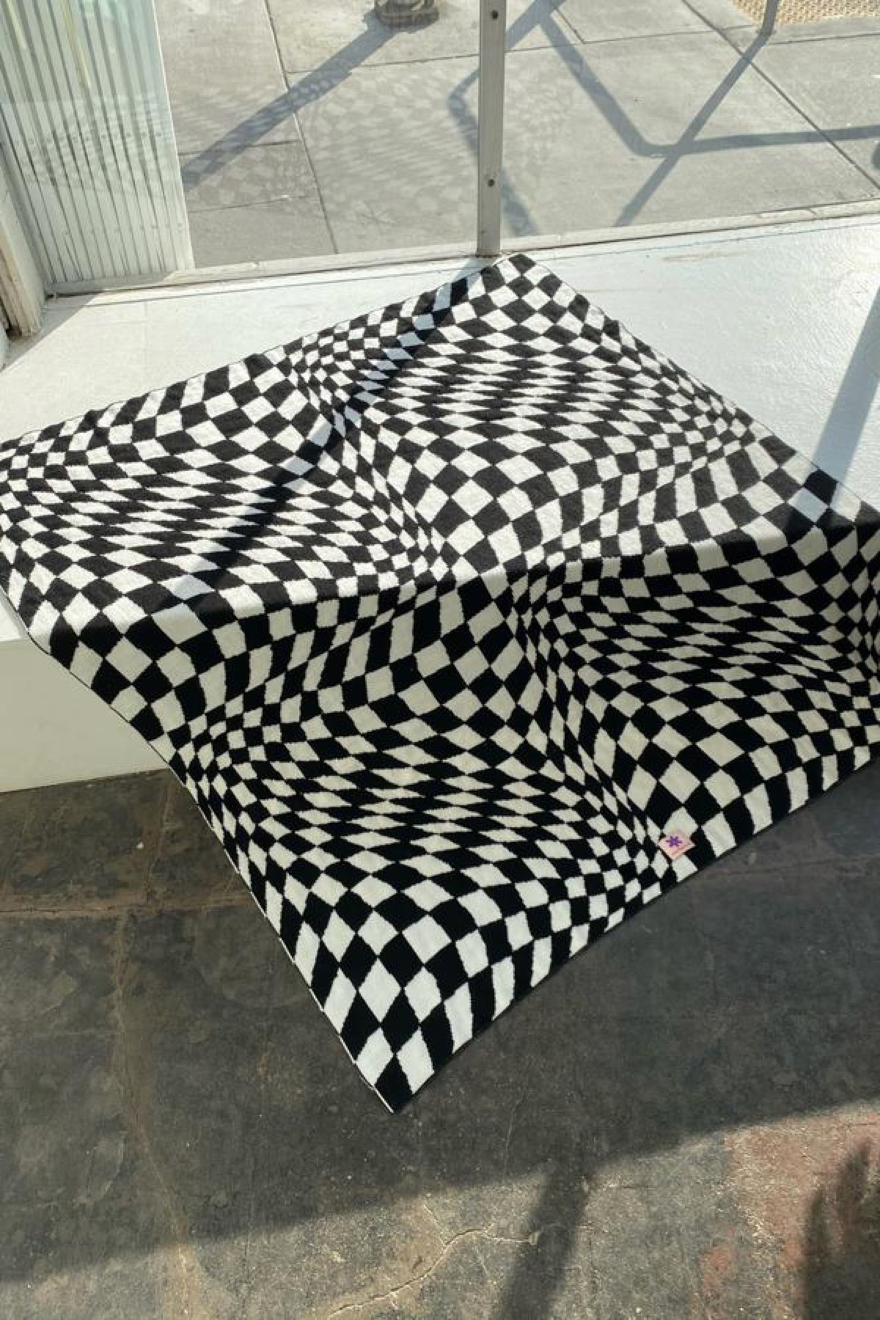 Black Warp Check Heidi Throw