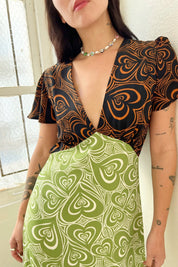 Brown+ Green Wild Hearts Grace Dress