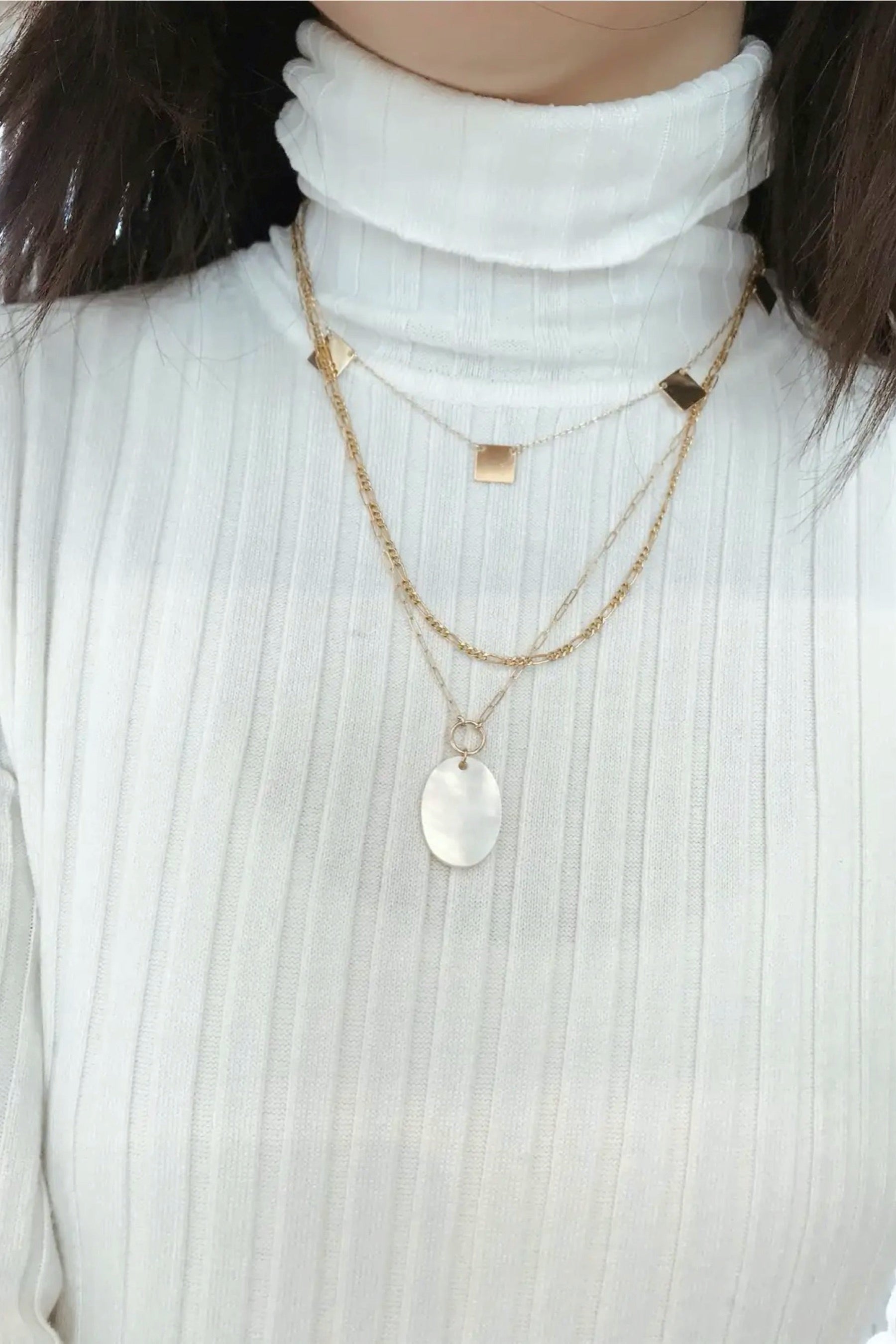 Gold Thin Figaro Necklace