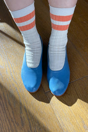 Cream + Orange Varsity Her Socks