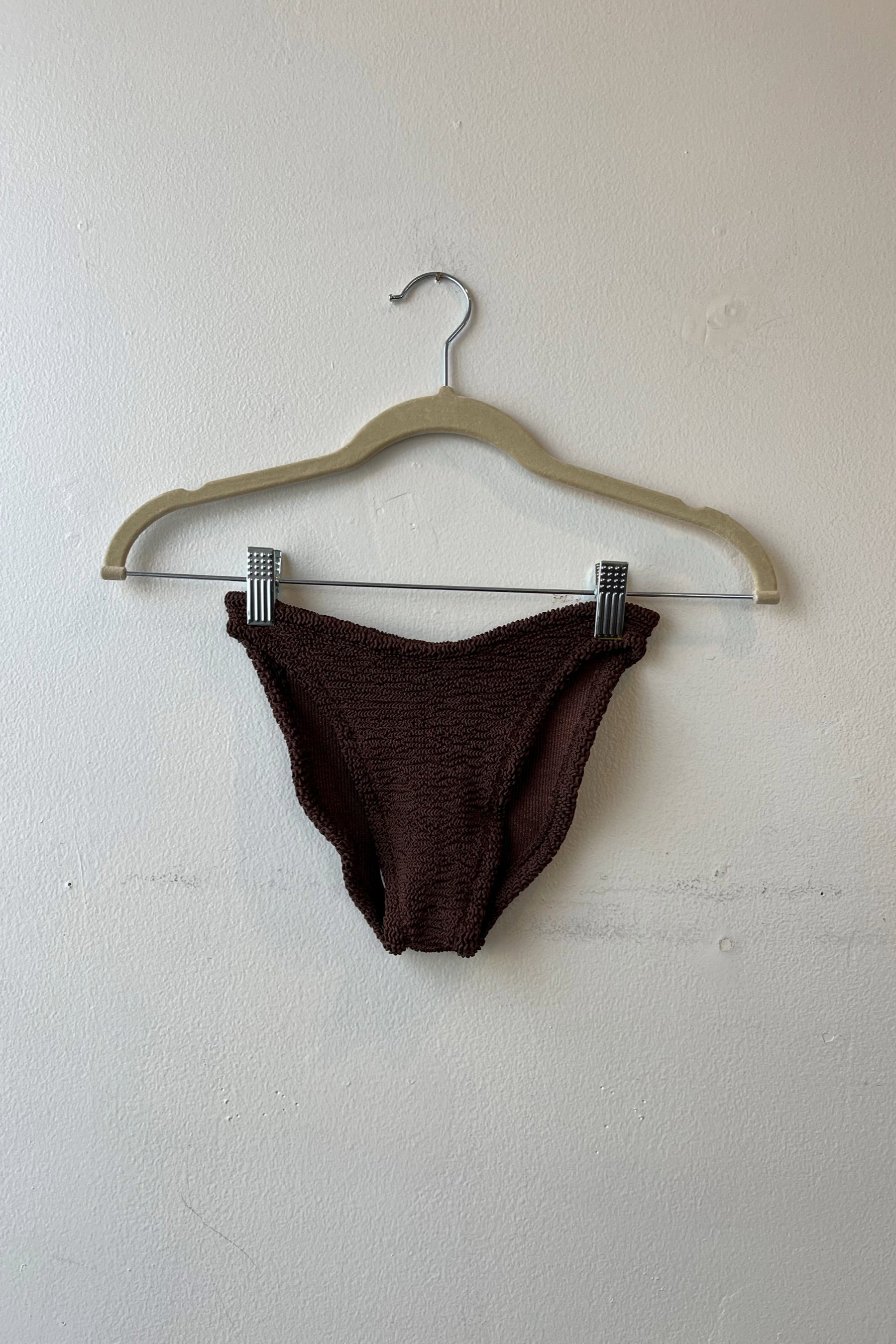 Metallic Chocolate Jean Bikini Bottom 001
