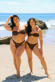 Metallic Chocolate Jean Bikini