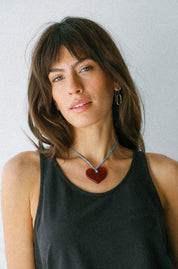 Red + Blue Heart Necklace