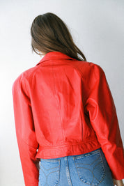 Red Leather Wilsons Jacket